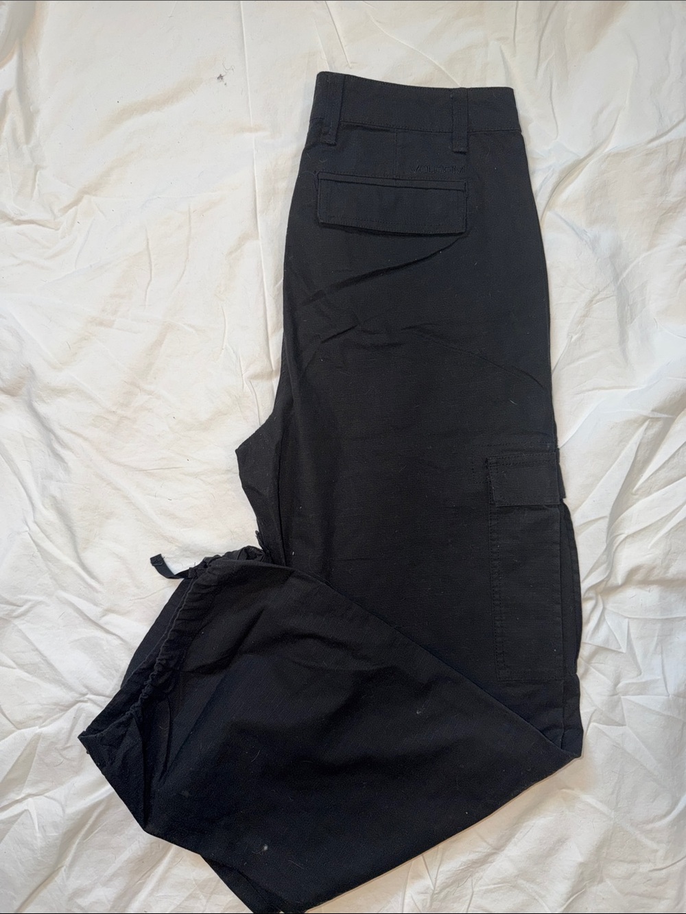Volcom Men's Black Cargo Pants with Utility Pockets